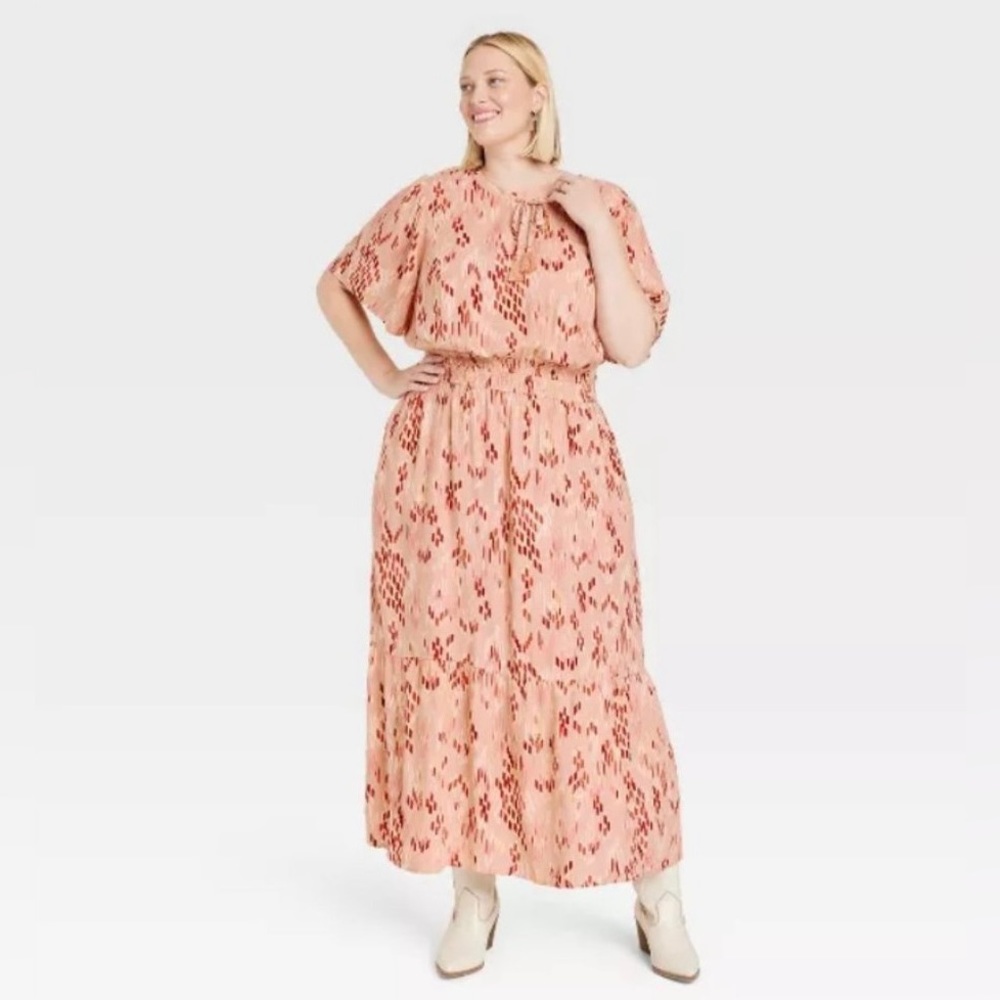 Knox Rose Womens Maxi Dress Pale Coral